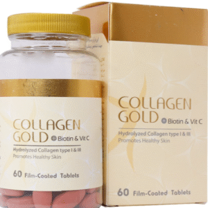 قرص کلاژن گلد Collagen Gold بیوتین و ویتامین C آدریان 60 عدد